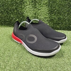Oofos Oomg Sport Black Red Comfort Low Recovery Slip On Sneakers Mens Size 12